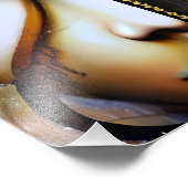 Etherische fantasy kunst | Goud en zwart Foto Afdruk (Hoek)