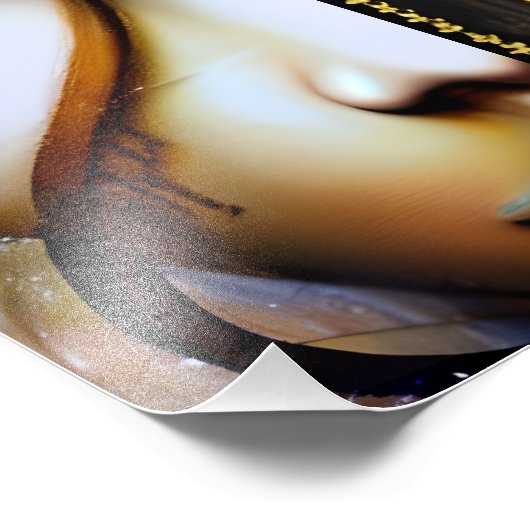 Etherische fantasy kunst | Goud en zwart Foto Afdruk (Hoek)