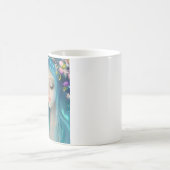 Etherische fantasy kunst | Mooie blauwe fee Koffiemok (Center)