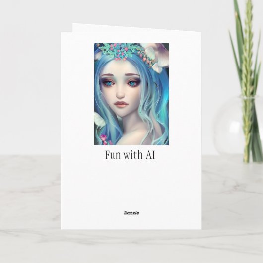 Etherische fantasy kunst | Mooie fee Bedankkaart (Achterkant)