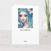 Etherische fantasy kunst | Mooie fee verjaardag Bedankkaart (Achterkant)