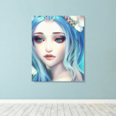 Etherische fantasy kunst | Mooie fee verjaardag Canvas Afdruk (Insitu (Houten vloer))