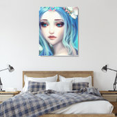 Etherische fantasy kunst | Mooie fee verjaardag Canvas Afdruk (Insitu (Slaapkamer))