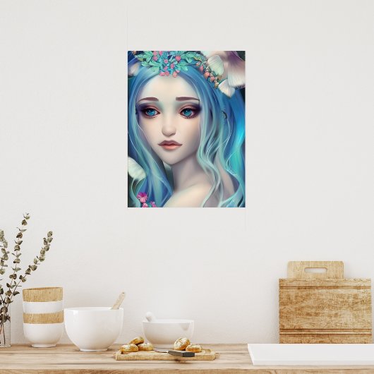 Etherische fantasy kunst | Mooie fee verjaardag Poster (Keuken)