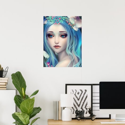 Etherische fantasy kunst | Mooie fee verjaardag Poster (Thuiskantoor)