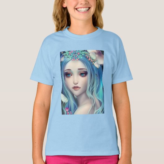 Etherische fantasy kunst | Mooie fee verjaardag T-shirt (Voorkant)