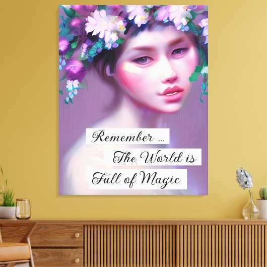 Etherische fantasy sprookjeskunst | vrouwen canvas afdruk (Insitu (Woonkamer))