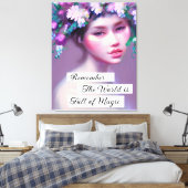 Etherische fantasy sprookjeskunst |  vrouwen canvas afdruk (Insitu (Slaapkamer))