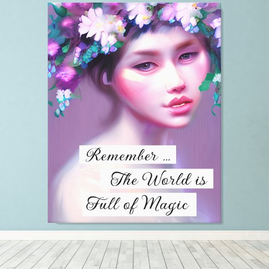 Etherische fantasy sprookjeskunst | vrouwen canvas afdruk (Insitu (Houten vloer))