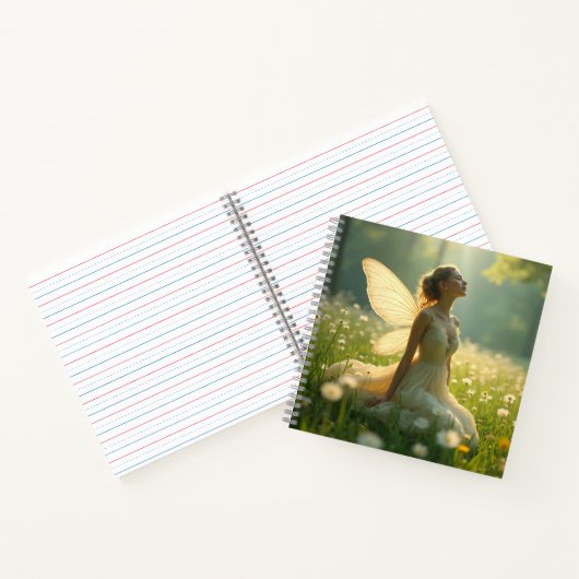 Etherische fee in een zomerweide notitieboek (Binnen)