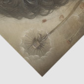 Etherische fee in weide van paardenbloemen fantasi tissuepapier (Detail)