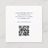 Etherische Fee Maan Godin Sieraden Delights Vierkante Visitekaartje (Achterkant)