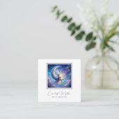 Etherische Fee Maan Godin Sieraden Delights Vierkante Visitekaartje (Staand voorkant)