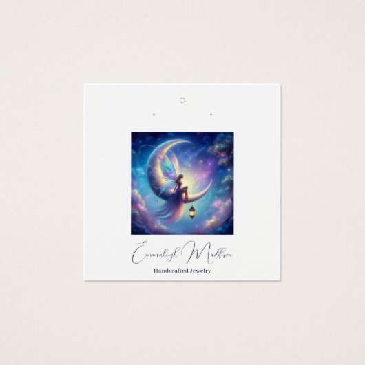 Etherische Fee Maan Godin Sieraden Delights Vierkante Visitekaartjes (Voorkant)
