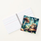 Etherische fee slapen op een paddenstoel gepersona notitieboek (Binnen)