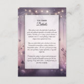 Etherische Feeërlampjes Bosbruiloft Informatiekaartje (Voorkant)