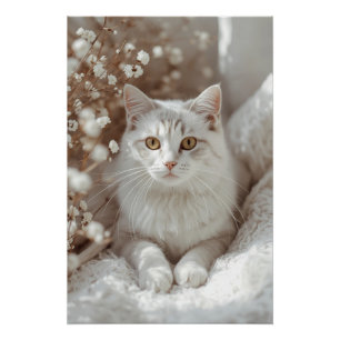 Etherische feline sereniteit Poster