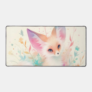 Etherische Fennekvos Pastel Regenboog Waterverf Bureaumat