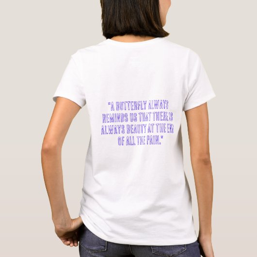 "Etherische Flutter: Vlinder geïnspireerd T-shirt (Achterkant)