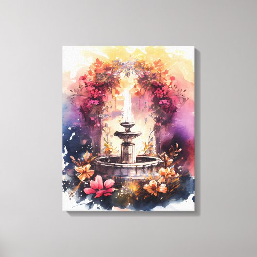 Etherische Fontein van Jeugd Canvas Afdruk (Voorkant)