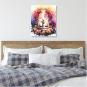Etherische Fontein van Jeugd Canvas Afdruk (Insitu (Slaapkamer))