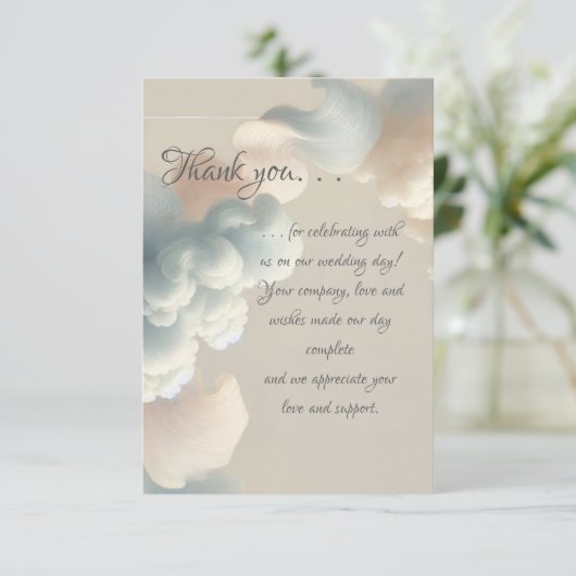 Etherische Gelukzaligheid Bedankkaart (Staand voorkant)