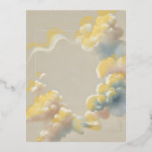 Etherische Gelukzaligheid Folie Uitnodiging Briefkaart (Voorkant)