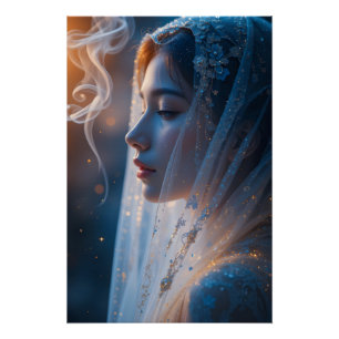 etherische gesluierde gloed perfect poster