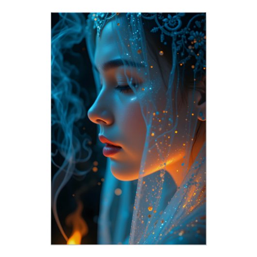 etherische gesluierde sereniteit perfect poster (Voorkant)