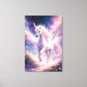 Etherische Gevleugelde Eenhoorn van Licht ManJia Canvas Afdruk