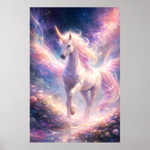 Etherische Gevleugelde Eenhoorn van Licht ManJia Poster