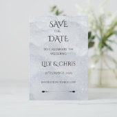 Etherische Glans Bewaar de Datum Save The Date (Staand voorkant)