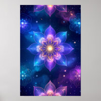 etherische gloeiende lotus kosmische ruimte