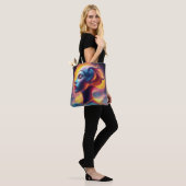 etherische gloeiende vrouw portretfoto Canvas tas (Op model)