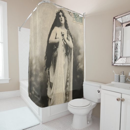  etherische godin Briefkaart Douchegordijn (In situ)