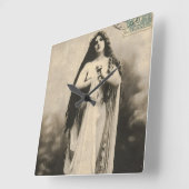  etherische godin Briefkaart Vierkante Klok (Hoek)