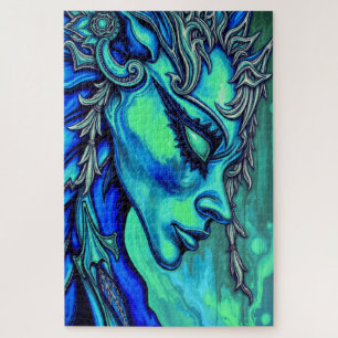 ETHERISCHE GODIN: Fusie van kunst en fantasie Legpuzzel
