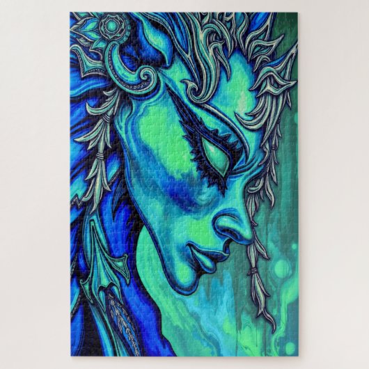 ETHERISCHE GODIN: Fusie van kunst en fantasie Legpuzzel (Verticaal)