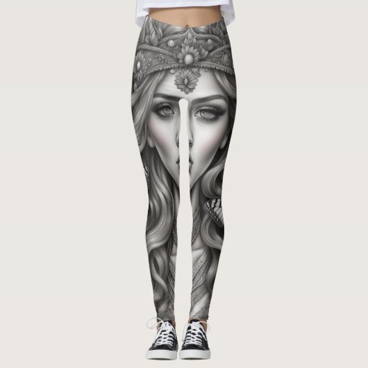 Etherische Godin van Vlinders Leggings (Voorkant)