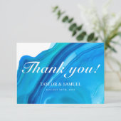 ETHERISCHE GOLF Trouwen Dank u kaarten (Staand voorkant)