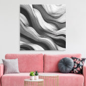 Etherische golven: een dans van licht en schaduw canvas afdruk (Insitu (Woonkamer))