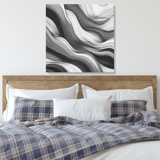 Etherische golven: een dans van licht en schaduw canvas afdruk (Insitu (Slaapkamer))