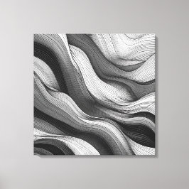 Etherische golven: een dans van licht en schaduw canvas afdruk