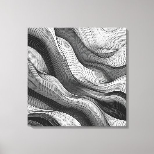 Etherische golven: een dans van licht en schaduw canvas afdruk (Voorkant)