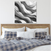 Etherische golven: een dans van licht en schaduw canvas afdruk (Insitu (Slaapkamer))