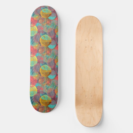 Etherische Gouden Bloesems - Naadloze Bloemen Harm Persoonlijk Skateboard (Voorkant)