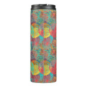 Etherische Gouden Bloesems - Naadloze Bloemen Harm Thermosbeker (Achterkant)