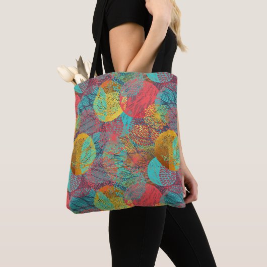 Etherische Gouden Bloesems - Naadloze Bloemen Harm Tote Bag (Dichtbij)