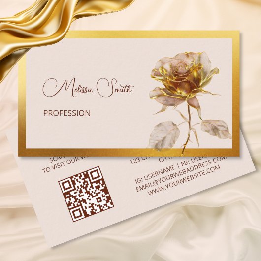 etherische gouden Rozen bloem Visitekaartje