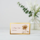 etherische gouden Rozen bloem Visitekaartje (Staand voorkant)